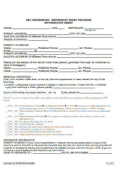 medical permission form template