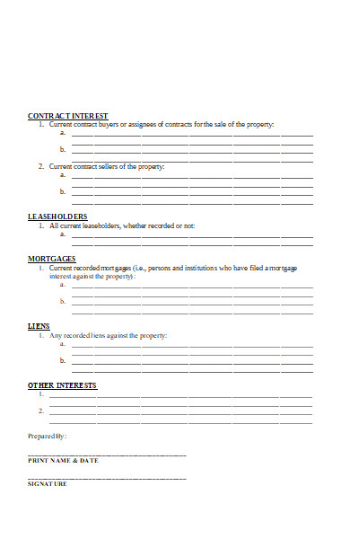 mortgage form format
