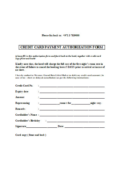 payment authorization form in doc