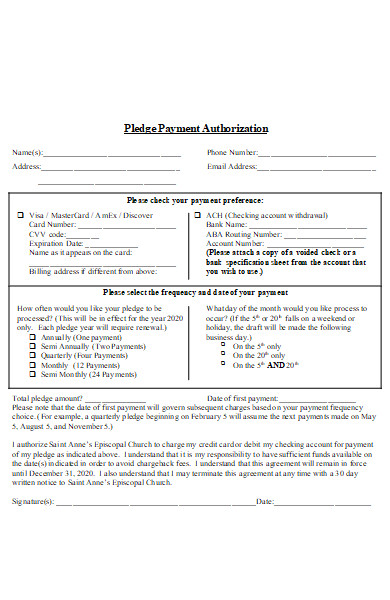 Free 50 Payment Authorization Forms Download How To Create Guide Tips 4777
