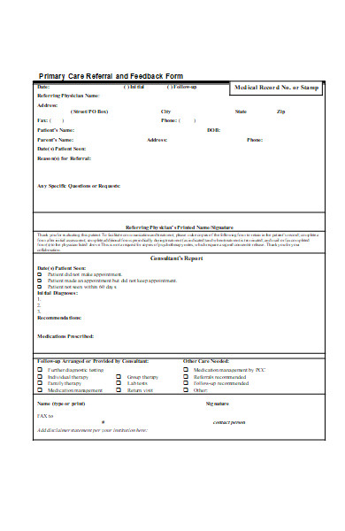 primary care medical records release form