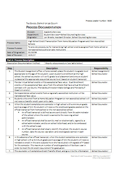 process documentation form