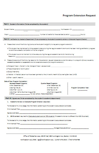 FREE 50+ Extension Forms in PDF | MS Word