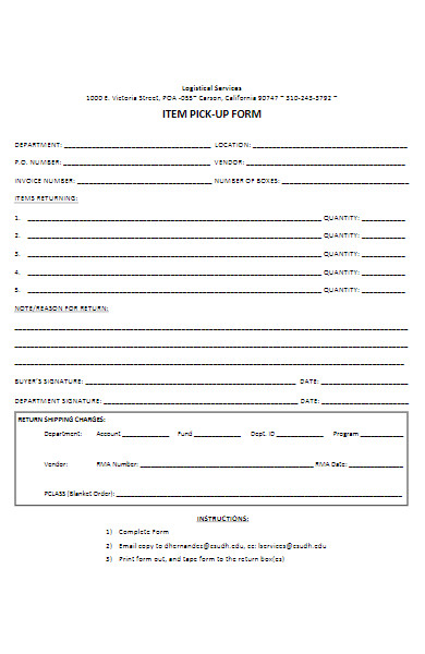 return process form