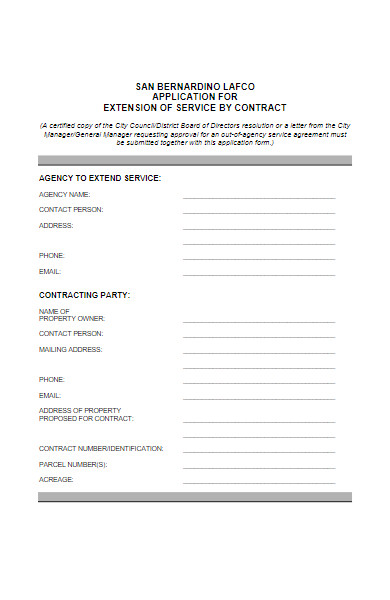 service contract application form