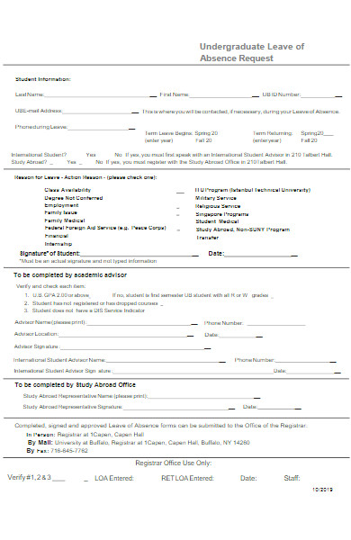 undergraduate leave of absence request form
