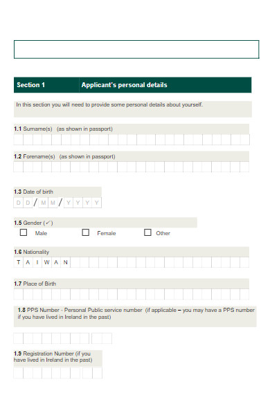 working holiday authorisation application form