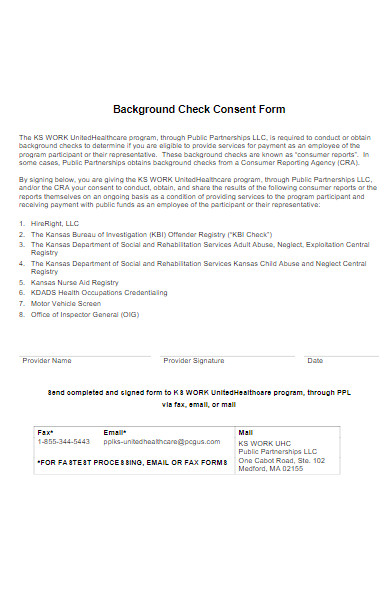 Free 50 Background Check Consent Forms Download How To Create Guide Tips 0188