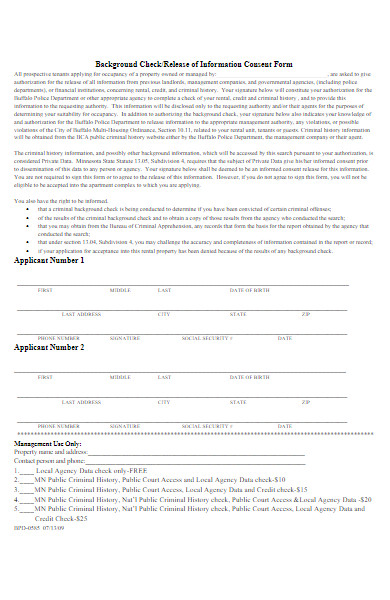 background check information consent form