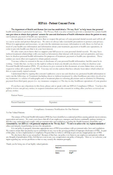 children hipaa patient consent form