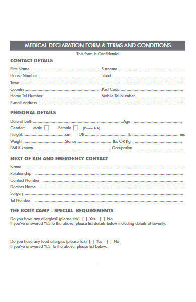 FREE 50+ Medical Declaration Forms Download – How to Create Guide, Tips
