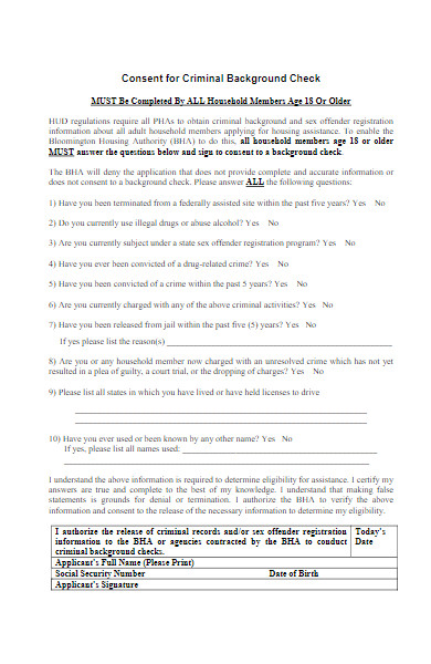 consent for criminal background check form