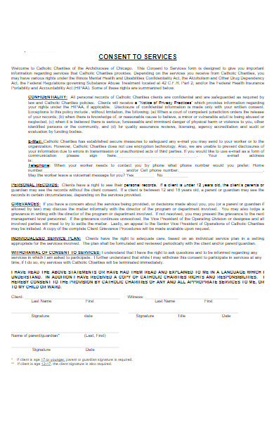 consent to services form