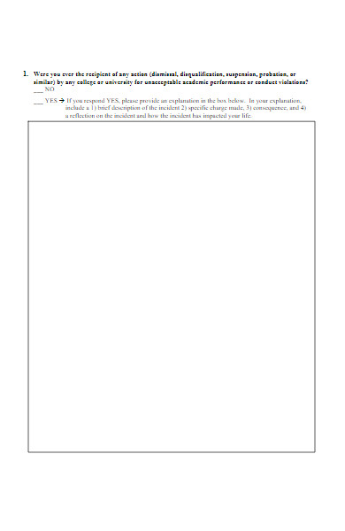 disciplinary action disclosure form