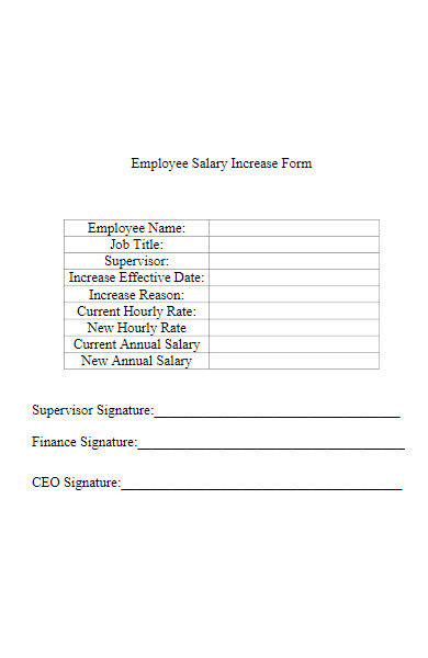 FREE Pay Increase Forms Download How To Create Guide Tips