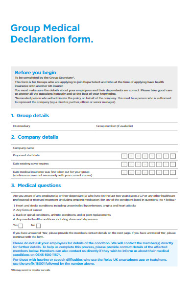 FREE 50+ Medical Declaration Forms Download – How to Create Guide, Tips