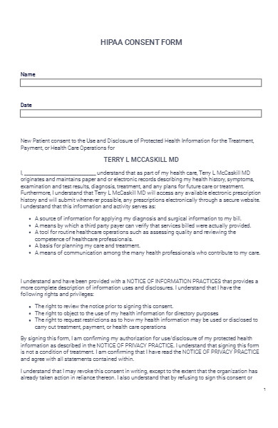 hipaa consent form in pdf