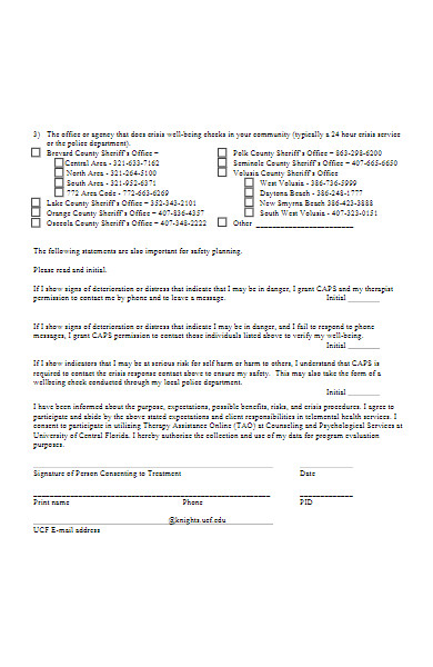 health services consent form
