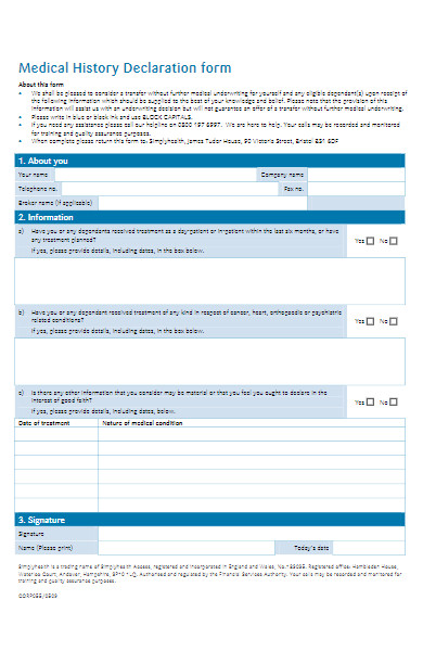 FREE 50+ Medical Declaration Forms Download – How to Create Guide, Tips