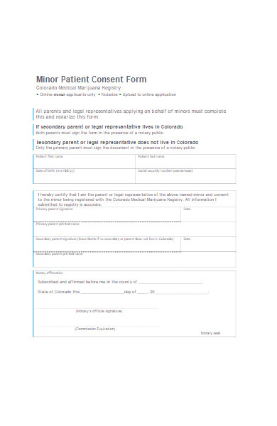 minor patient consent form