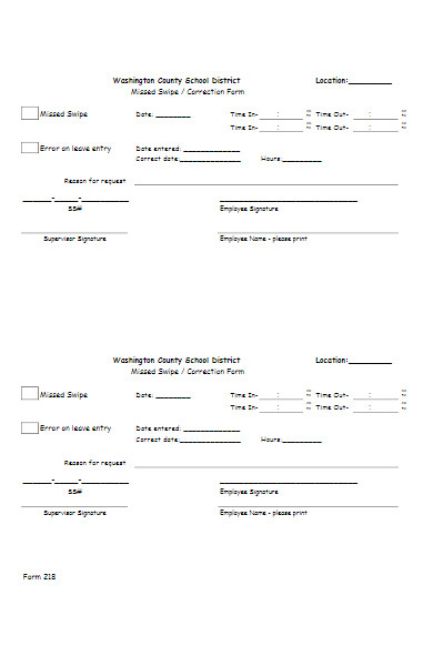 Free 16 Missed Punch Forms Download How To Create Guide Tips