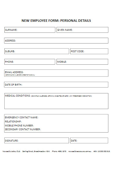 FREE 20+ New Employee Details Forms Download – How to Create Guide, Tips