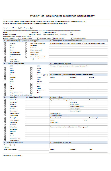 non employee accident or incident report form