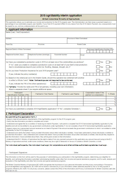participant declaration form in pdf