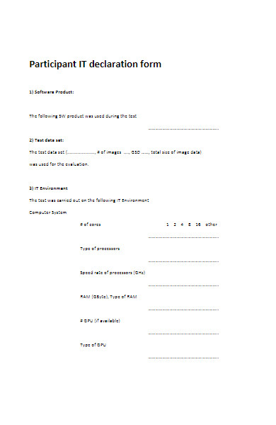 participant it declaration form