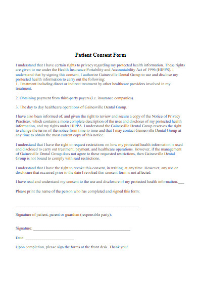 patient service consent form