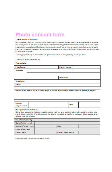 photo consent form in doc