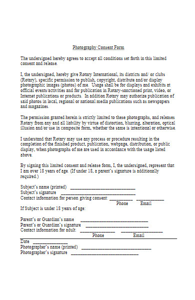 photography consent form in pdf
