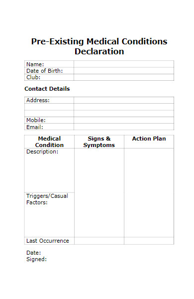 FREE 50+ Medical Declaration Forms Download – How to Create Guide, Tips