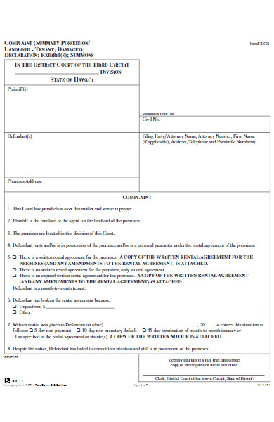 printable tenant complaint form