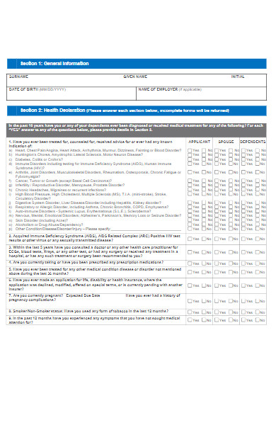 FREE 50+ Medical Declaration Forms Download – How to Create Guide, Tips