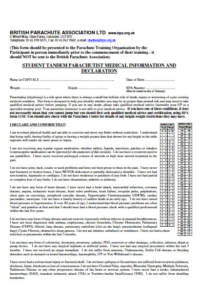 FREE 50+ Medical Declaration Forms Download – How to Create Guide, Tips