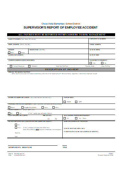 supervisor’s report of employee accident form