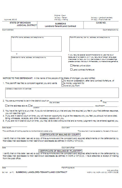 tenant contract complaint form