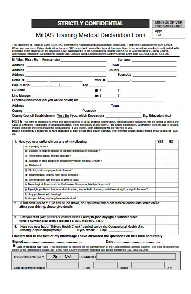 FREE 50+ Medical Declaration Forms Download – How to Create Guide, Tips