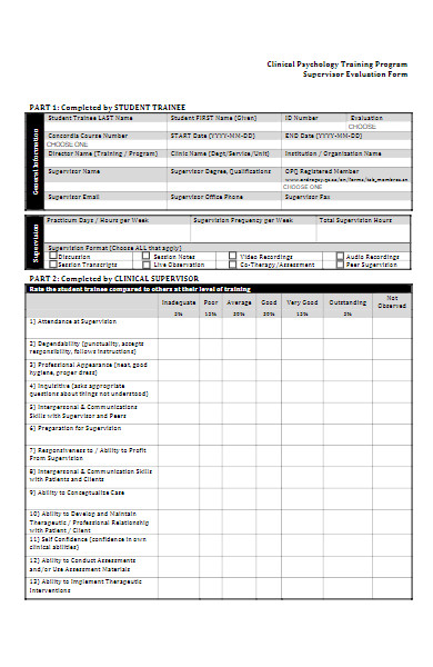 FREE 50+ Supervisor Evaluation Forms Download – How to Create Guide, Tips