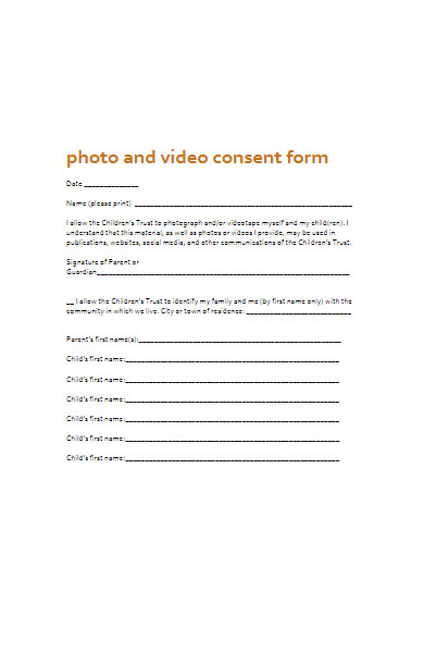 trust video consent form