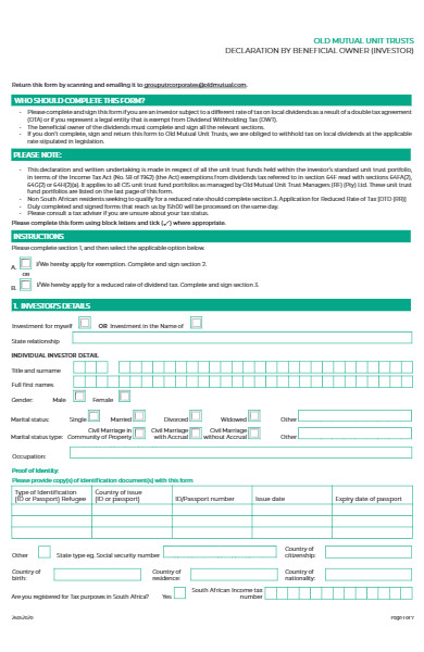 FREE 30+ Trust Declaration Forms in PDF