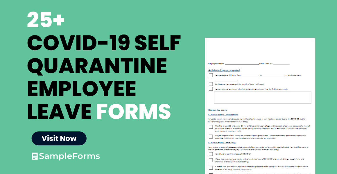 covid self quarantine employee leave form