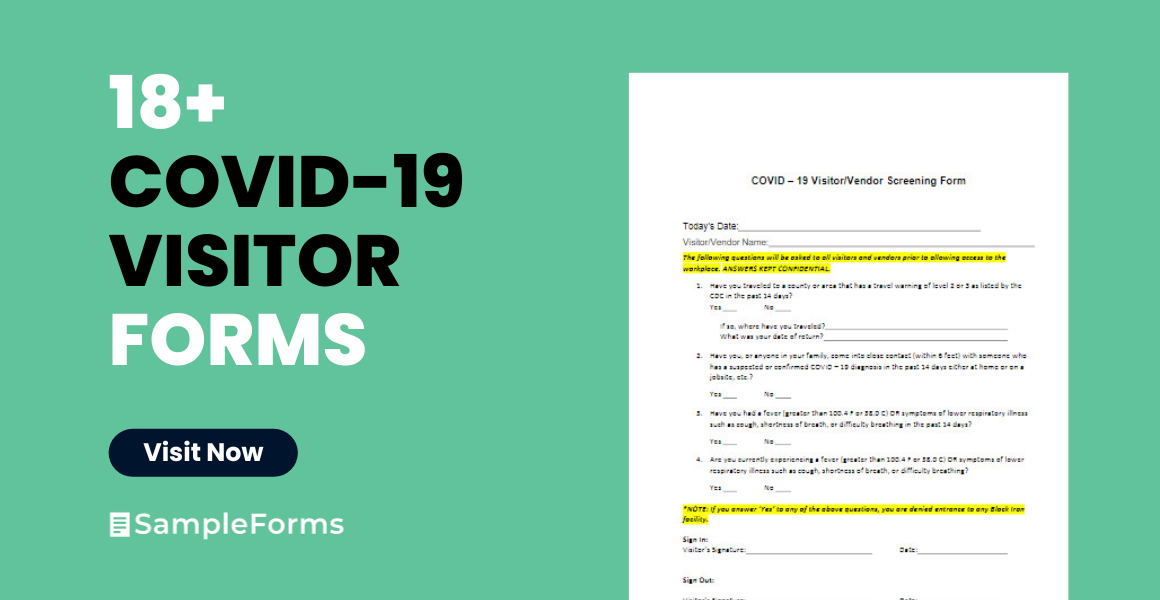 covid  visitor form