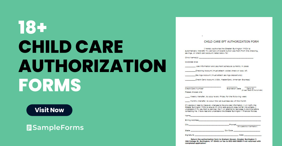child care authorization form