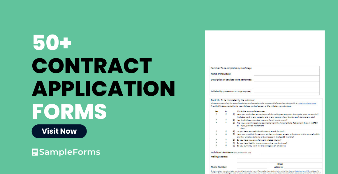 contract application form