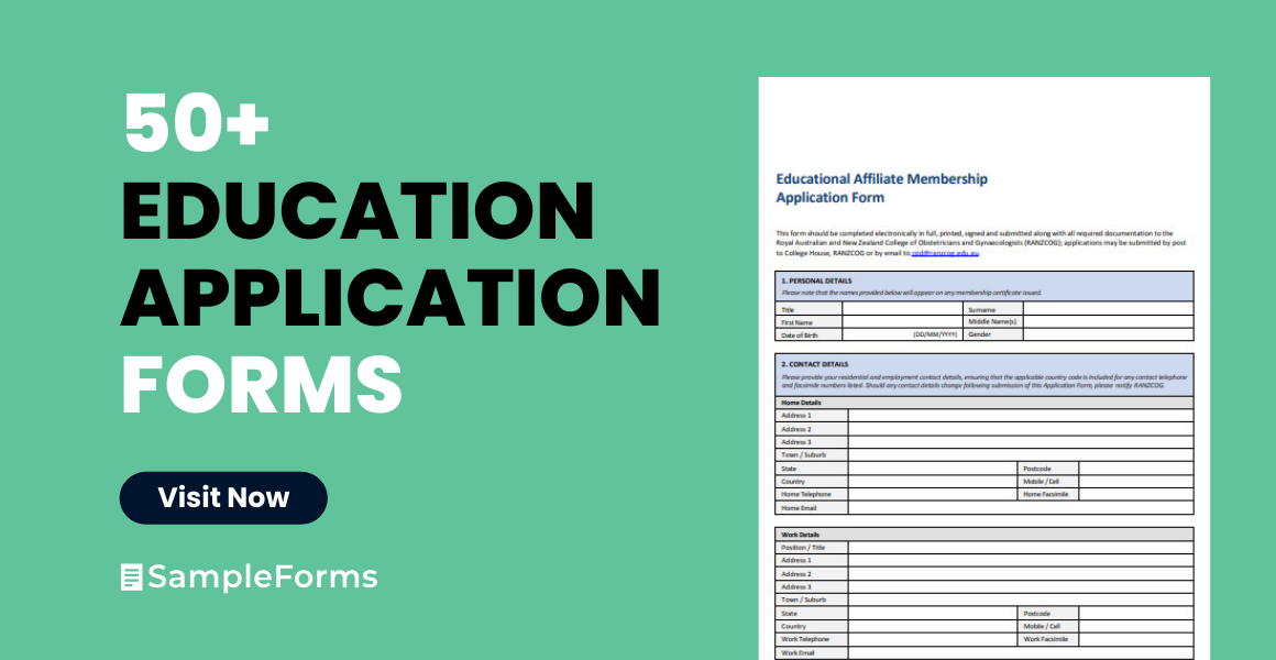education application form