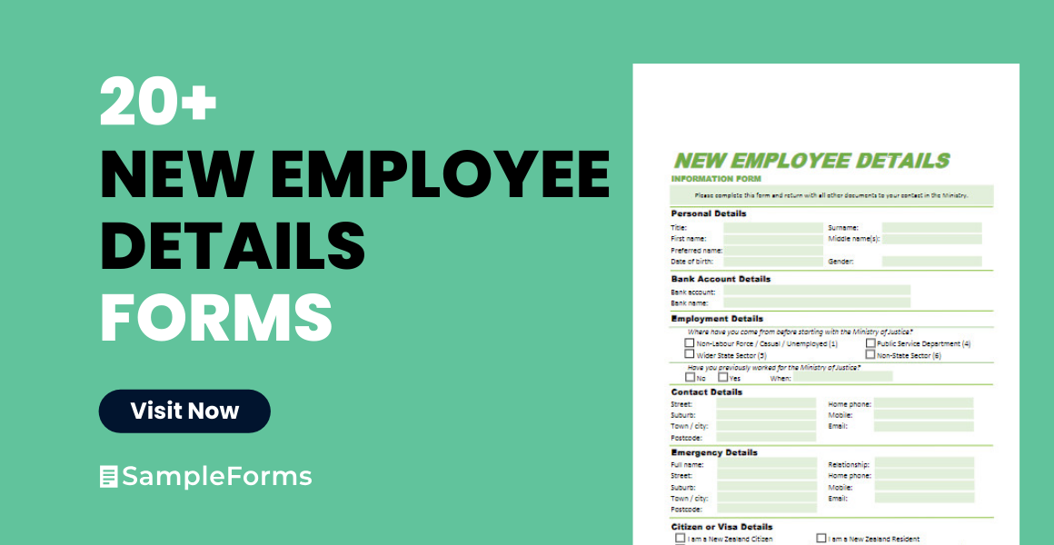 new employee details form