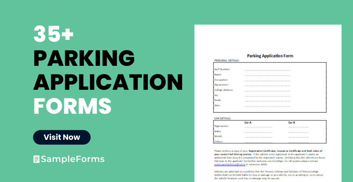 parking application form
