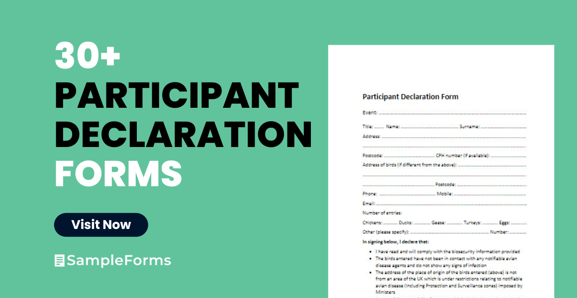 participant declaration forms